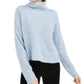 Sun + Moon Women's Boxy Turtleneck Sweater Blue Size Large
