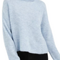 Sun + Moon Women's Boxy Turtleneck Sweater Blue Size Large