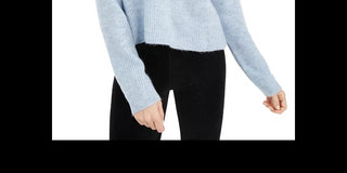Sun + Moon Women's Boxy Turtleneck Sweater Blue Size Large