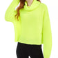 Sun & Moon Women's Crop Boxy Turtleneck Sweater  Yellow Size Small