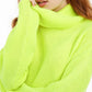 Sun & Moon Women's Crop Boxy Turtleneck Sweater  Yellow Size Small