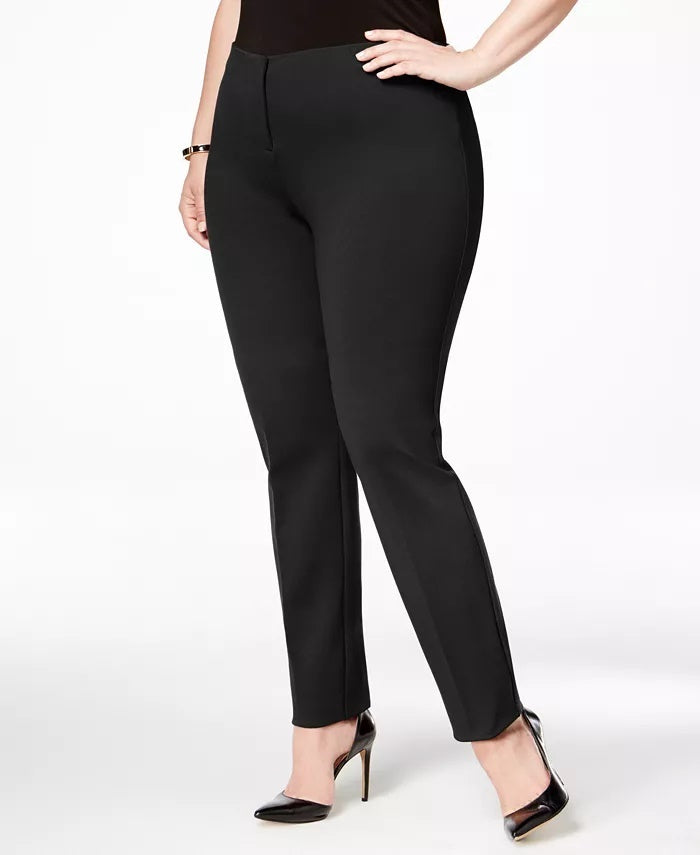 Alfani Women's Hollywood Skinny Ponte Pants Black Size 28W