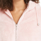 Maralyn & Me Juniors' Reversible Cropped Hooded Faux-Fur Coat Pink Size X-Large