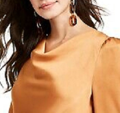 Leyden Women's Cowlneck Blouse Brown Size X-Large