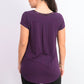Alfani Women's Plus Satin-Trim High-Low T-Shirt Purple Size 1X
