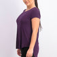 Alfani Women's Plus Satin-Trim High-Low T-Shirt Purple Size 1X