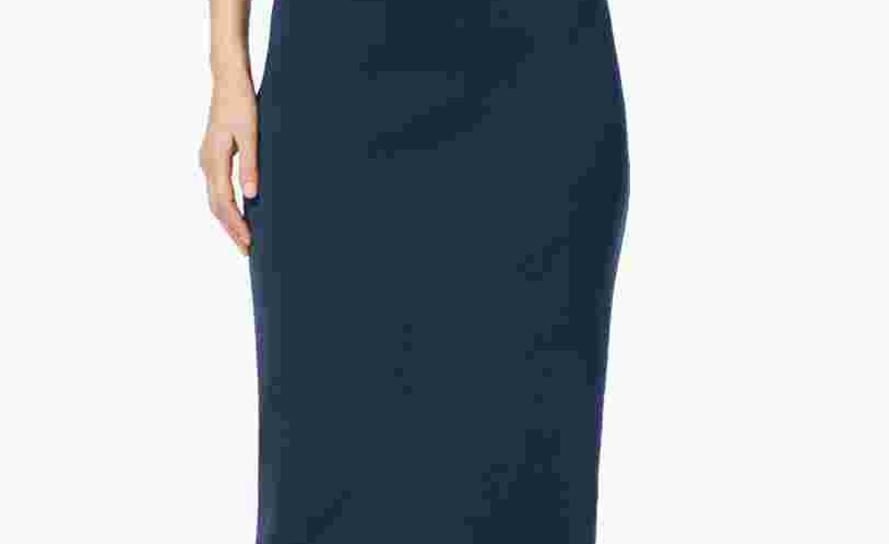 Alfani Women's Below Knee Pencil Skirt Blue Size Small