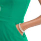 City Studios Women's Sleeveless Scoop Neck Above The Knee Body Con Cocktail Dress Green Size 1