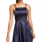Sequin Hearts Juniors' Satin Fit & Flare Dress Navy Size 11