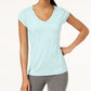 Ideology Women's Rapidry Heathered Performance T-Shirt Blue Size Large