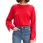Levi's Women's Fringed Crewneck Sweatshirt Red Size Small