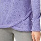 Ideology Women's Cowl-Neck Pullover Purple Size Small