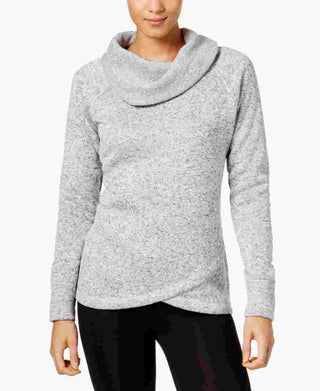 Ideology Women's Cowl Neck Pullover White Size XX-Large