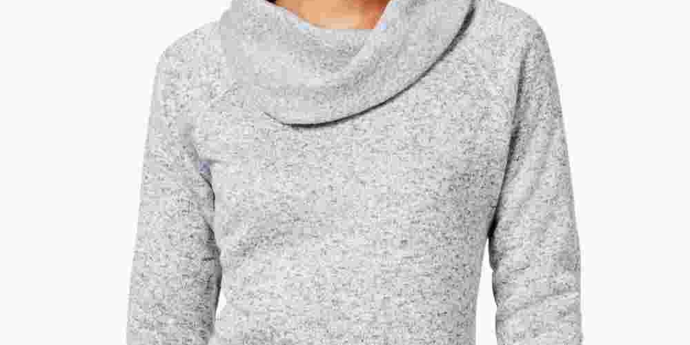 Ideology Women's Cowl Neck Pullover White Size XX-Large