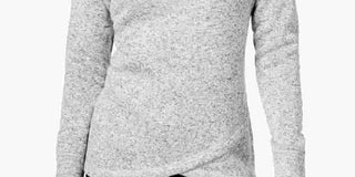 Ideology Women's Cowl Neck Pullover White Size XX-Large