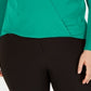 Alfani Women's Surplice Blouse Green Size 4X