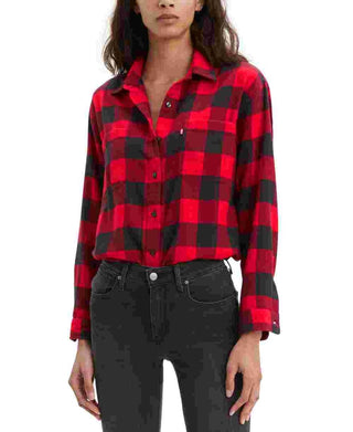 Levi's Women's Utility Shirt Red Size X-Large
