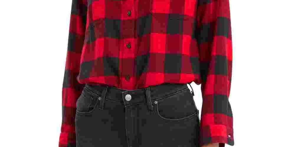 Levi's Women's Utility Shirt Red Size X-Large