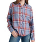 Lucky Brand Women's Plaid Shirt Orange Size Small