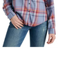 Lucky Brand Women's Plaid Shirt Orange Size Small