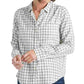 Lucky Brand Women's Check Long Sleeve Collared Blouse Top Gray Size Small