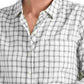 Lucky Brand Women's Check Long Sleeve Collared Blouse Top Gray Size Small