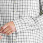 Lucky Brand Women's Check Long Sleeve Collared Blouse Top Gray Size Small