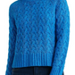 Lucky Brand Women's Long Sleeve Crew Neck T-Shirt Sweater  Blue Size Small