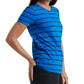 Lucky Brand Women's Crew Neck Striped T-Shirt Blue Size Medium