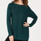 INC International Concepts Women's Shirttail Sweater Green