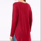 INC International Concepts Women's Shirttail Sweater Red Size Medium