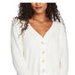 1.STATE Women's V-Neck Cardigan Sweater White