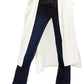 1.STATE Women's Waffle Knit Maxi Cardigan Sweater White