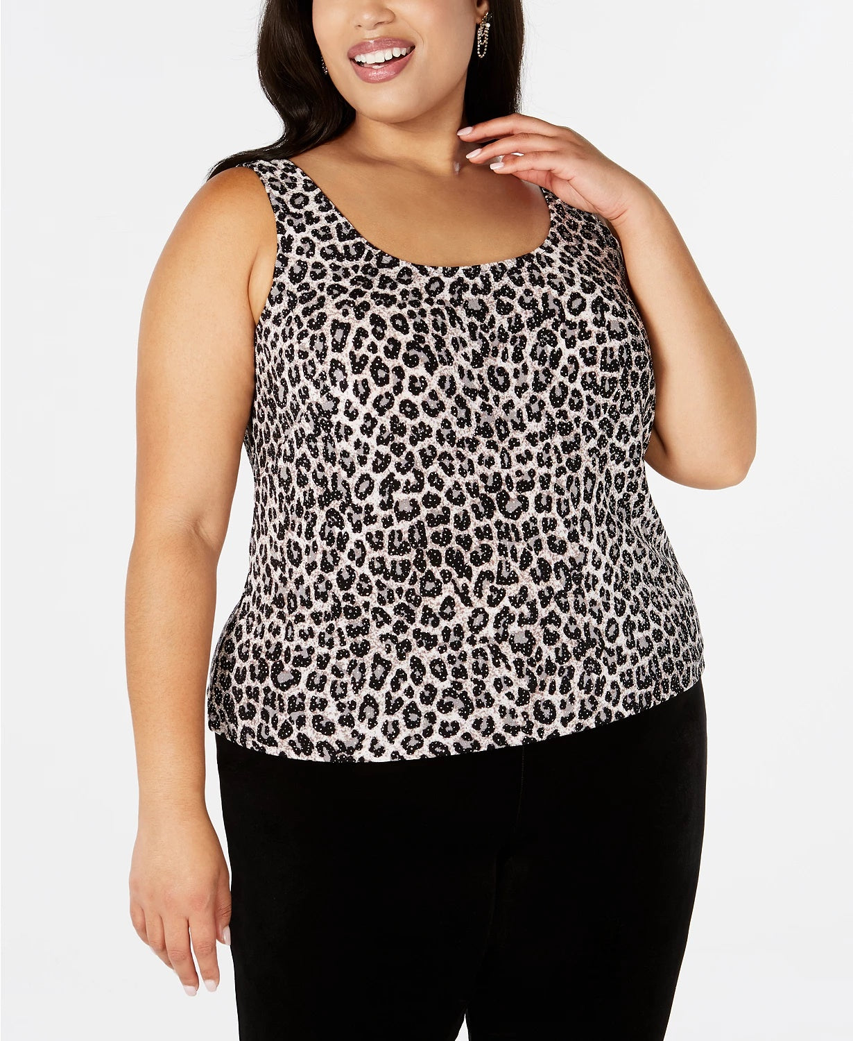 Alex Evenings Women's Plus Size Jacket & Tank Top White Size 3X