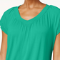 JM Collection Women's Blouson T-Shirt Green Size Large