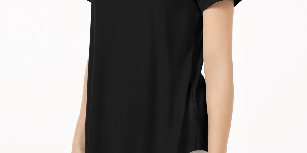 JM Collection Women's Scoop-Neck Top Black Size X-Small