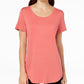 JM Collection Women's Scoop Neck Top Pink Size Small