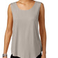 JM Collection Women's Scoop Neck Tank Top Gray Size Small