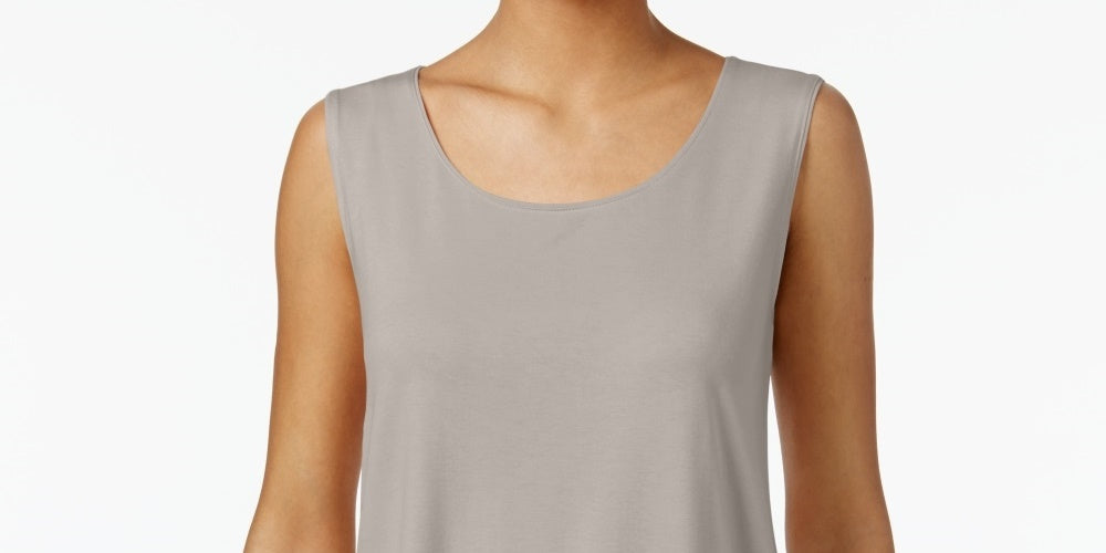 JM Collection Women's Scoop Neck Tank Top Brown Size Medium