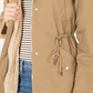 Collection B Juniors' Hooded Anorak Jacket Brown Size XX Large