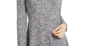 American Rag Junior's Marled Rib Knit Fit & Flare Dress Red - Size XX-Small