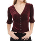 American Rag Juniors' Burnout Velvet Top Black Size Medium