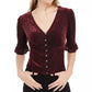 American Rag Juniors'' Burnout Velvet Top Red Size Medium