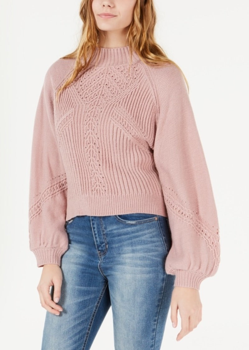 American Rag Juniors' Balloon-Sleeve Sweater Pink – Steals