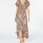 American Rag Juniors'' Printed Faux-Wrap Maxi Dress Brown Size Small