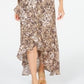 American Rag Juniors'' Printed Faux-Wrap Maxi Dress Brown Size Small