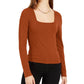 Planet Gold Juniors' Square-Neck Top Brown Size Small