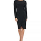 Tommy Hilfiger Women's Asymmetrical Solid Jersey Dress Black Size 12