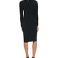 Tommy Hilfiger Women's Asymmetrical Solid Jersey Dress Black Size 12