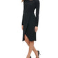 Tommy Hilfiger Women's Asymmetrical Solid Jersey Dress Black Size 12